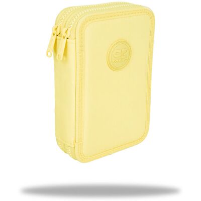 Patio Piórnik z wyposażeniem dwukomorowy dla dziewczynki CoolPack Jumper 2 Pastel Powde gładki żółty Patio Piórnik z wyposażeniem dwukomorowy dla dziewczynki CoolPack Jumper 2 Pastel Powde gładki żółty