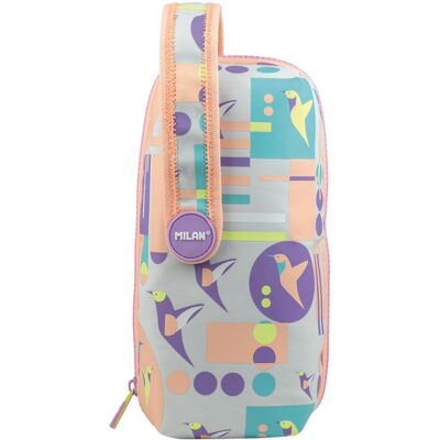 Zestaw Milan 4 Etui z Zawartością - Pastelowy Motyw Ptaki Zestaw Milan 4 Etui z Zawartością - Pastelowy Motyw Ptaki