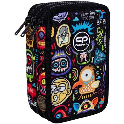 Patio Piórnik Z Wyposażeniem Trzykomorowy Dla Dzieci Coolpack Jumper 3 Potwory Czarny Patio Piórnik Z Wyposażeniem Trzykomorowy Dla Dzieci Coolpack Jumper 3 Potwory Czarny