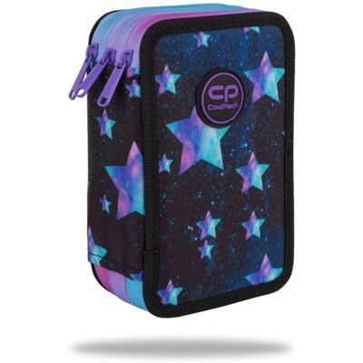 Patio Piórnik Z Wyposażeniem Trzykomorowy Dla Dzieci, Jumper 3 Coolpack, Gwiazdki, Granatowy, 46 Elementów Patio Piórnik Z Wyposażeniem Trzykomorowy Dla Dzieci, Jumper 3 Coolpack, Gwiazdki, Granatowy, 46 Elementów