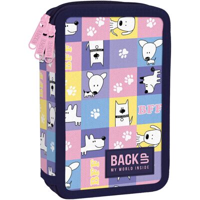 Derform Piórnik Z Wyposażeniem Trzykomorowy Dla Dziewczynki Backup, Psiaki Bff, Fioletowy Derform Piórnik Z Wyposażeniem Trzykomorowy Dla Dziewczynki Backup, Psiaki Bff, Fioletowy