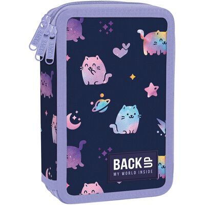 Derform Piórnik Z Wyposażeniem Trzykomorowy Dla Dziewczynki Backup Violet Kittens Kot Fioletowy Derform Piórnik Z Wyposażeniem Trzykomorowy Dla Dziewczynki Backup Violet Kittens Kot Fioletowy