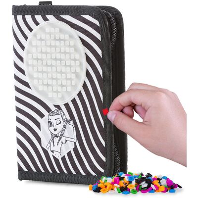 Piórnik Rozkładany Dla Dzieci, Pixie Crew, Zebra, Czarny Piórnik Rozkładany Dla Dzieci, Pixie Crew, Zebra, Czarny