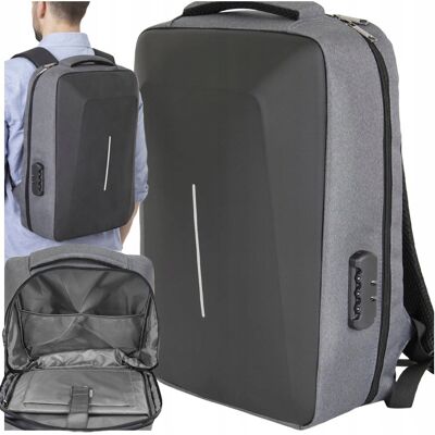 VERK GROUP PLECAK BIZNESOWY ANTYKRADZIEŻOWY USZTYWNIANY NA LAPTOP ZAMEK SZYFROWY DUŻY VERK GROUP PLECAK BIZNESOWY ANTYKRADZIEŻOWY USZTYWNIANY NA LAPTOP ZAMEK SZYFROWY DUŻY
