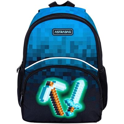 Plecak Dla Przedszkolaka Dla Chłopca Astrabag Blue Pixel Granatowy Plecak Dla Przedszkolaka Dla Chłopca Astrabag Blue Pixel Granatowy