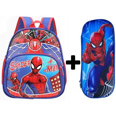 Jelly Pens Plecak Do Przedszkola Szkoły Spiderman Dla Chłopca Dzieci + Piórnik 3D Jelly Pens Plecak Do Przedszkola Szkoły Spiderman Dla Chłopca Dzieci + Piórnik 3D