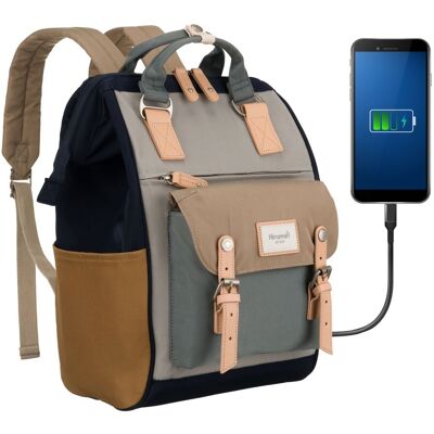 Plecak Himawari pojemny modny z USB i miejscem na laptopa do szkoły pracy modny na uczelnię błękitny Plecak Himawari pojemny modny z USB i miejscem na laptopa do szkoły pracy modny na uczelnię błękitny