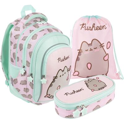 St.Majewski PLECAK+PIÓRNIK+WOREK ZESTAW PUSHEEN PINK ST. MAJEWSKI kot St.Majewski PLECAK+PIÓRNIK+WOREK ZESTAW PUSHEEN PINK ST. MAJEWSKI kot