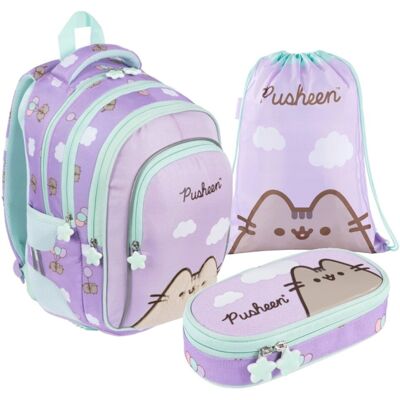 St.Majewski PLECAK+PIÓRNIK+WOREK ZESTAW PUSHEEN VIOLET FIOLET ST. MAJEWSKI kot St.Majewski PLECAK+PIÓRNIK+WOREK ZESTAW PUSHEEN VIOLET FIOLET ST. MAJEWSKI kot