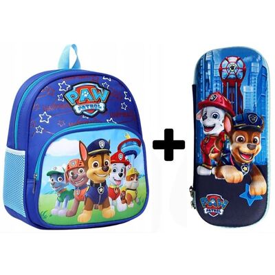 Jelly Pens Plecak Przedszkolny Szkolny Dziecięcy Psi Patrol Dla Chłopca + Piórnik 3D Jelly Pens Plecak Przedszkolny Szkolny Dziecięcy Psi Patrol Dla Chłopca + Piórnik 3D