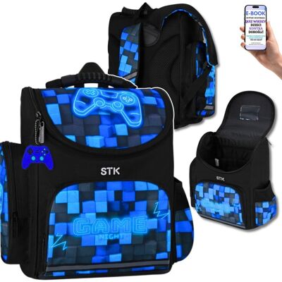 Pltb Plecak Szkolny Chłopięcy Gracz Pixel Motyw Gry + Komfortowe Szelki + Odblaski + Przegrody + Ebook-2 Pltb Plecak Szkolny Chłopięcy Gracz Pixel Motyw Gry + Komfortowe Szelki + Odblaski + Przegrody + Ebook-2