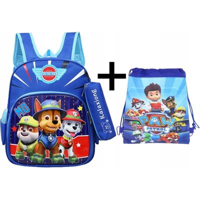 Jelly Pens Plecak Szkolny Do Szkoły Dla Dzieci Psi Patrol Chase + Piórnik Jakość Jelly Pens Plecak Szkolny Do Szkoły Dla Dzieci Psi Patrol Chase + Piórnik Jakość