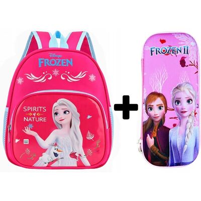 Jelly Pens Plecak Szkolny Przedszkolny Frozen Do Szkoły Dla Dziewczynki + Piórnik 3D Jelly Pens Plecak Szkolny Przedszkolny Frozen Do Szkoły Dla Dziewczynki + Piórnik 3D