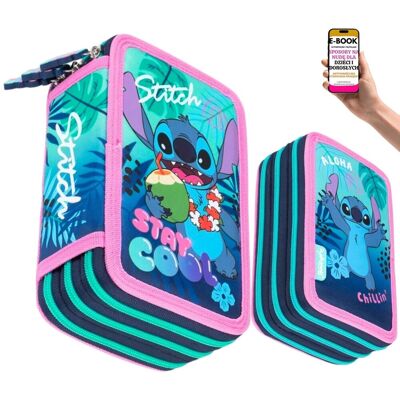 COOLPACK Potrójny Piórnik Lilo I Stitch Kredki + Flamastry + Notes – Kompletny Zestaw Szkolny Dla Córki Dziecka + Ebook-3 COOLPACK Potrójny Piórnik Lilo I Stitch Kredki + Flamastry + Notes – Kompletny Zestaw Szkolny Dla Córki Dziecka + Ebook-3