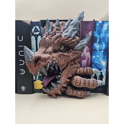 Inny producent Smok Ręcznie malowana podpórka na książki (Book Nook) Inny producent Smok Ręcznie malowana podpórka na książki (Book Nook)