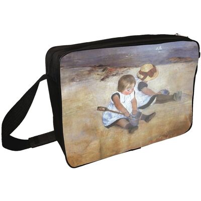 Szyjemy Sztukę Torba na ramię Dziewczynki bawiące się na plaży Mary Cassatt Szyjemy Sztukę Torba na ramię Dziewczynki bawiące się na plaży Mary Cassatt