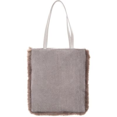 JJA SAS Torba na zakupy obszyta futerkiem, SCHOPPING BAG, 38 x 40 cm JJA SAS Torba na zakupy obszyta futerkiem, SCHOPPING BAG, 38 x 40 cm