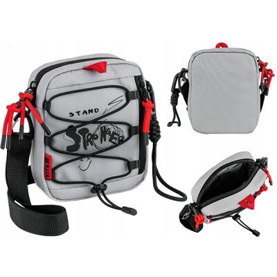 TOREBKA CROSSBODY TORBA NA RAMIE SZARA MŁODZIEŻOWA Z SZNURKIEM KITE TOREBKA CROSSBODY TORBA NA RAMIE SZARA MŁODZIEŻOWA Z SZNURKIEM KITE