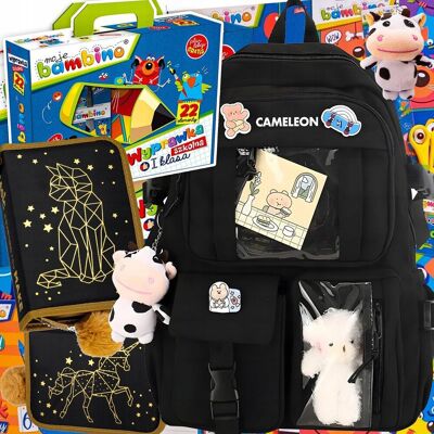 BAMBINO WYPRAWKA SZKOLNA DO 1 2 3 KLASY SZKOŁY ZESTAW XXL+ PLECAK PIÓRNIK KOMPLETNA BAMBINO WYPRAWKA SZKOLNA DO 1 2 3 KLASY SZKOŁY ZESTAW XXL+ PLECAK PIÓRNIK KOMPLETNA