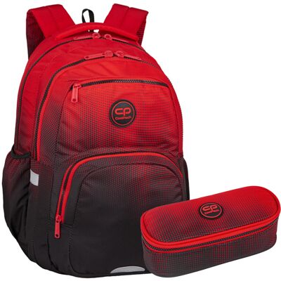 Patio Zestaw dla chłopca do klasy 4-8 plecak i piórnik Coolpack Gradient czarno czerwony Patio Zestaw dla chłopca do klasy 4-8 plecak i piórnik Coolpack Gradient czarno czerwony