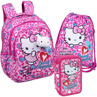 Patio Dystrybucja Sp. z o.o. ZESTAW HELLO KITTY 3-CZĘŚCI PLECAK WOREK PIÓRNIK TRZYKOMOROWY Patio Dystrybucja Sp. z o.o. ZESTAW HELLO KITTY 3-CZĘŚCI PLECAK WOREK PIÓRNIK TRZYKOMOROWY
