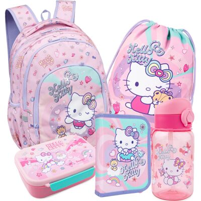 Patio Dystrybucja Sp. z o.o. ZESTAW HELLO KITTY 5-CZĘŚCI PLECAK WOREK PIÓRNIK BIDON ŚNIADANIWKA Patio Dystrybucja Sp. z o.o. ZESTAW HELLO KITTY 5-CZĘŚCI PLECAK WOREK PIÓRNIK BIDON ŚNIADANIWKA