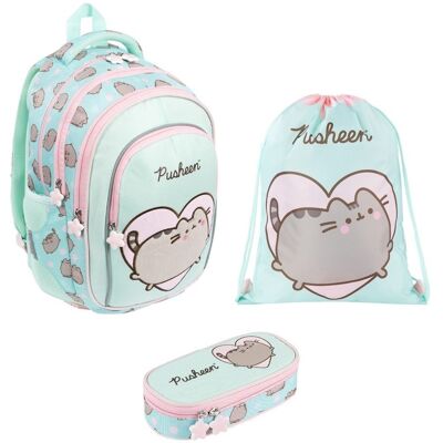 St.Majewski ZESTAW PLECAK 3 KOMOROWY PIÓRNIK WOREK NA OBUWIE PUSHEEN MINT St.Majewski ZESTAW PLECAK 3 KOMOROWY PIÓRNIK WOREK NA OBUWIE PUSHEEN MINT