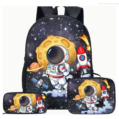 inna (Inny) Zestaw szkolny Plecak, Lunch Box i Piórnik. Zestaw wielokolorowy z motywem astronauty w kosmosie inna (Inny) Zestaw szkolny Plecak, Lunch Box i Piórnik. Zestaw wielokolorowy z motywem astronauty w kosmosie