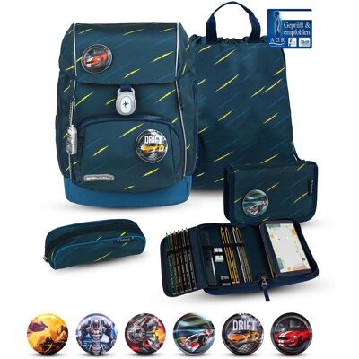 BELMIL Zestaw szkolny Premium Comfy Plus Orion Blue, 5-częściowy BELMIL Zestaw szkolny Premium Comfy Plus Orion Blue, 5-częściowy