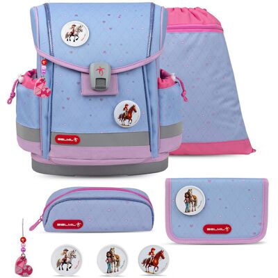 Zestaw tornistra szkolnego Belmil Classy Plus Lavender, 4-częściowy Zestaw tornistra szkolnego Belmil Classy Plus Lavender, 4-częściowy