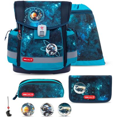 Zestaw tornistra szkolnego Belmil Classy Plus Universe, 4-częściowy Zestaw tornistra szkolnego Belmil Classy Plus Universe, 4-częściowy