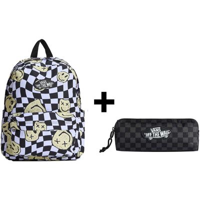 Zestaw Vans - Plecak dziecięcy OLD SKOOL GROM CHECK VN000H56YB2 Black/White + Piórnik OLD SKOOL PENCIL POUCH VN000H58BA5 Black/Charcoal ONE SIZE Zestaw Vans - Plecak dziecięcy OLD SKOOL GROM CHECK VN000H56YB2 Black/White + Piórnik OLD SKOOL PENCIL POUCH VN000H58BA5 Black/Charcoal ONE SIZE