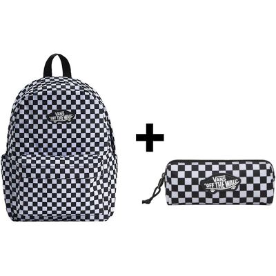 Zestaw Vans - Plecak dziecięcy OLD SKOOL GROM CHECK VN000J3KY28 + Piórnik OLD SKOOL PENCIL POUCH VN000H58Y28 Black/White Checkboard ONE SIZE Zestaw Vans - Plecak dziecięcy OLD SKOOL GROM CHECK VN000J3KY28 + Piórnik OLD SKOOL PENCIL POUCH VN000H58Y28 Black/White Checkboard ONE SIZE