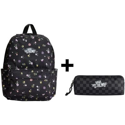 Zestaw Vans - Plecak dziecięcy OLD SKOOL GROM VN000H56HTL Black/Matte Purple + Piórnik OLD SKOOL PENCIL POUCH VN000H58BA5 Black/Charcoal ONE SIZE Zestaw Vans - Plecak dziecięcy OLD SKOOL GROM VN000H56HTL Black/Matte Purple + Piórnik OLD SKOOL PENCIL POUCH VN000H58BA5 Black/Charcoal ONE SIZE