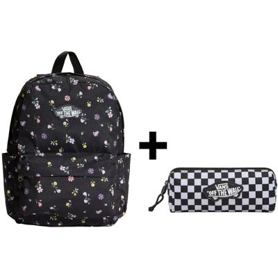 Zestaw Vans - Plecak dziecięcy OLD SKOOL GROM VN000H56HTL Black/Matte Purple + Piórnik OLD SKOOL PENCIL POUCH VN000H58Y28 Black/White ONE SIZE Zestaw Vans - Plecak dziecięcy OLD SKOOL GROM VN000H56HTL Black/Matte Purple + Piórnik OLD SKOOL PENCIL POUCH VN000H58Y28 Black/White ONE SIZE