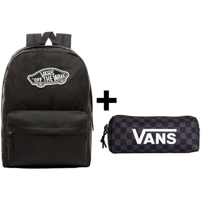 Zestaw Vans - Plecak OLD SKOOL CLASSIC VN000H4YBLK Blk + Piórnik OLD SKOOL PENCIL POUCH VN000H58BA5 Blk/Charcoal Zestaw Vans - Plecak OLD SKOOL CLASSIC VN000H4YBLK Blk + Piórnik OLD SKOOL PENCIL POUCH VN000H58BA5 Blk/Charcoal