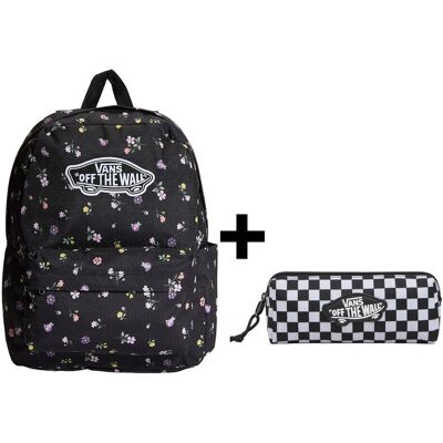 Zestaw Vans - Plecak OLD SKOOL CLASSIC VN000H4YHTL Black/Matte Purple + Piórnik OLD SKOOL PENCIL POUCH VN000H58Y28 Black/White ONE SIZE Zestaw Vans - Plecak OLD SKOOL CLASSIC VN000H4YHTL Black/Matte Purple + Piórnik OLD SKOOL PENCIL POUCH VN000H58Y28 Black/White ONE SIZE