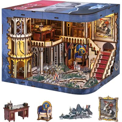 Inny producent Book Nook 3D puzzle drewniane z diodami LED - podpórka na książki skala Inny producent Book Nook 3D puzzle drewniane z diodami LED - podpórka na książki skala