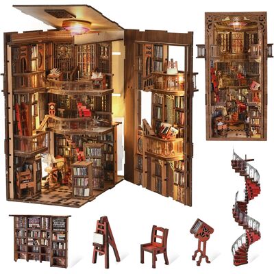 Inny producent Drewniany Book Nook 1:24 miniaturowa podpórka na książki DIY Inny producent Drewniany Book Nook 1:24 miniaturowa podpórka na książki DIY