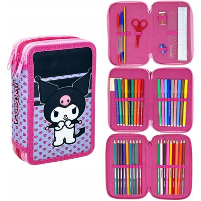 Cerda Hello Kitty Kuromi Piórnik Rozkładany Potrójny Z Wyposażeniem Cerda Hello Kitty Kuromi Piórnik Rozkładany Potrójny Z Wyposażeniem