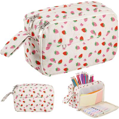 Inny producent Piórnik 23x14x10cm Duży Truskawka 3 Przegródki Zamek Akrylowy Nowy Inny producent Piórnik 23x14x10cm Duży Truskawka 3 Przegródki Zamek Akrylowy Nowy