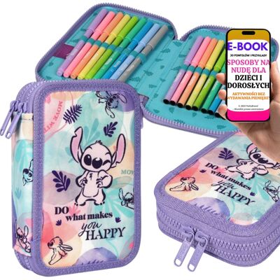 COOLPACK Piórnik Dwukomorowy Dla Fana Stitch Kredki Flamastry Szkolny Piórnik Dla Wnuczki + E-Book-3 COOLPACK Piórnik Dwukomorowy Dla Fana Stitch Kredki Flamastry Szkolny Piórnik Dla Wnuczki + E-Book-3