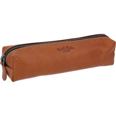 Inny producent Piórnik Skórzany 20.6x5.4x6.2 Cm Orzechowy Retro Na Długopisy Inny producent Piórnik Skórzany 20.6x5.4x6.2 Cm Orzechowy Retro Na Długopisy