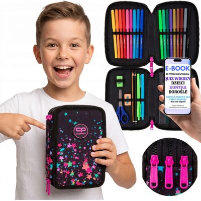 COOLPACK Piórnik Szkolny Galaxy Rozkładany Potrójny Komplet Przyborów Na Start Roku + E-Book-2 COOLPACK Piórnik Szkolny Galaxy Rozkładany Potrójny Komplet Przyborów Na Start Roku + E-Book-2