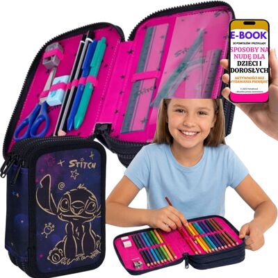 COOLPACK Piórnik Szkolny Stylowy Dla Fanki Stitch Komplet Z Wyposażeniem Dla Wnuczki + E-Book-3 COOLPACK Piórnik Szkolny Stylowy Dla Fanki Stitch Komplet Z Wyposażeniem Dla Wnuczki + E-Book-3