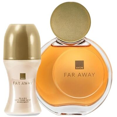 Avon Far Away Zestaw [Perfumy + Dezodorant w kulce Avon Far Away Zestaw [Perfumy + Dezodorant w kulce
