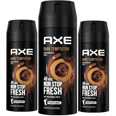 Axe, Dark Temptation, Dezodorant W Aerozolu, 3x150ml Axe, Dark Temptation, Dezodorant W Aerozolu, 3x150ml