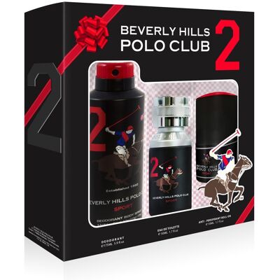 BEVERLY HILLS Polo Club Sport Nr.2 Zestaw upominkowy Woda toaletowa 50 ml + Dezodorant w sprayu 175 ml + Antyperspirant w kulce 50 ml50 ml BEVERLY HILLS Polo Club Sport Nr.2 Zestaw upominkowy Woda toaletowa 50 ml + Dezodorant w sprayu 175 ml + Antyperspirant w kulce 50 ml50 ml