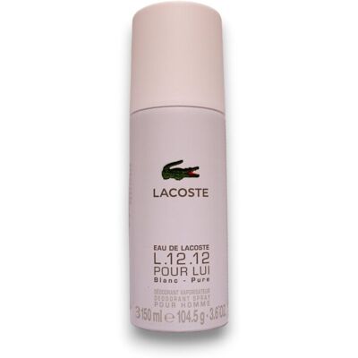 Lacoste Eau de Lacoste L.12.12 Blanc Deo Spray (150ml) Lacoste Eau de Lacoste L.12.12 Blanc Deo Spray (150ml)