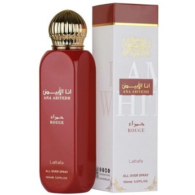LATTAFA ANA ABIYEDH ROUGE PERFUMOWANY SPRAY DO CIAŁA DLA KOBIET 150ML LATTAFA ANA ABIYEDH ROUGE PERFUMOWANY SPRAY DO CIAŁA DLA KOBIET 150ML